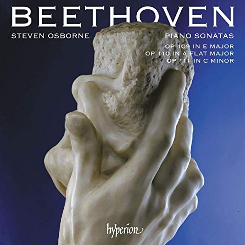 "CD cover featuring a white stone statue against a blue background."