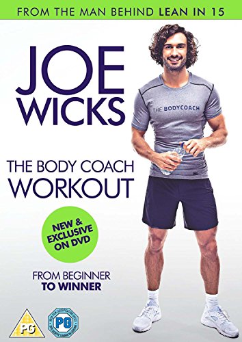 DVD cover featuring Joe Wicks, a fitness coach, holding a water bottle.