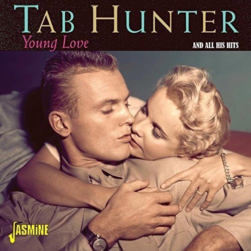 "CD cover with Tab Hunter embracing a woman, 'Tab Hunter' and 'Young Love' text."