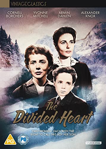 DVD cover for "Divided Heart" featuring two women and a boy.