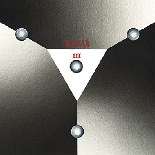 Death III album cover: geometric design with red text and white triangle.