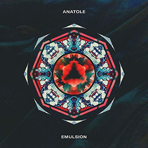 "Album cover with a colorful, symmetrical mandala design on a dark background."