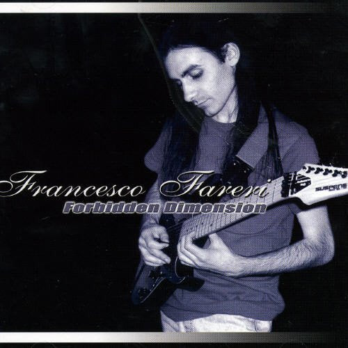 Guitarist Francesco Fareri on the album cover "Forbidden Dimension.