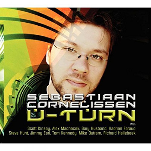 "Album cover featuring a man's portrait with abstract background and text."