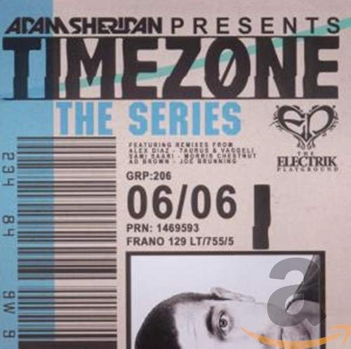 CD cover for "Time Zone" by Sheridanadam, featuring a portrait and barcode.