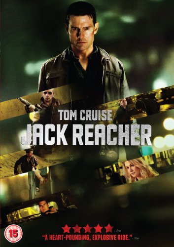 DVD cover for "Jack Reacher" starring Tom Cruise, action thriller.