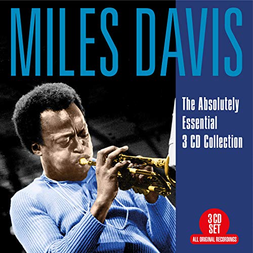 Miles Davis CD cover featuring a man playing trumpet, blue and black background.