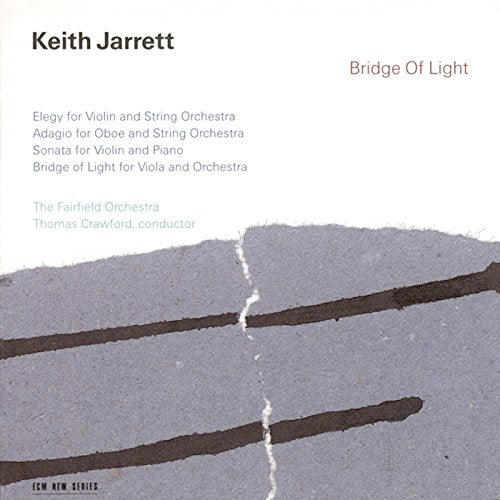CD cover for Keith Jarrett’s “Bridge Of Light” with abstract gray and black lines.
