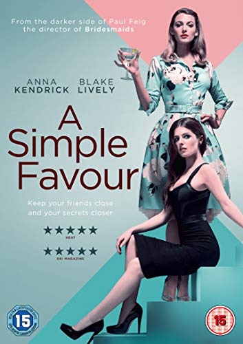 "A DVD cover featuring two women posing, with title 'A Simple Favour' in red."