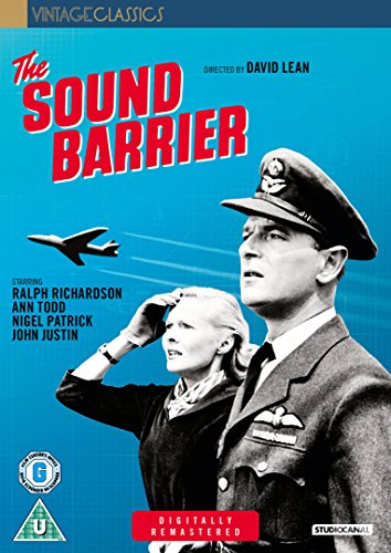 DVD cover for "The Sound Barrier" featuring a pilot and woman looking up.