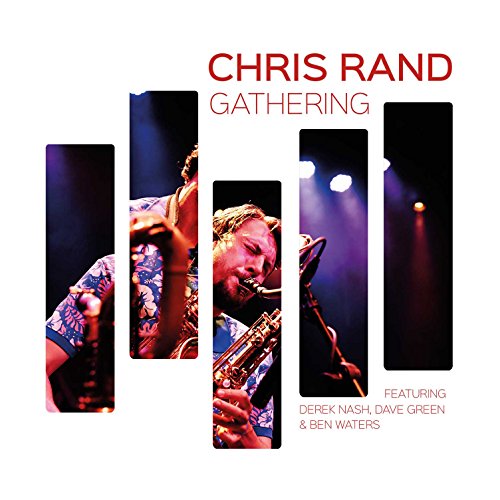 Album cover with a musician playing saxophone, surrounded by stage lights and dark background.