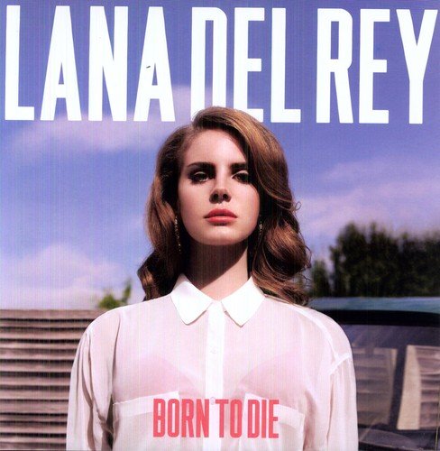 "Lana Del Rey album cover featuring a woman in a white shirt."