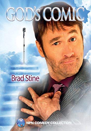 DVD cover featuring comedian Brad Stine with stairs and a microphone.