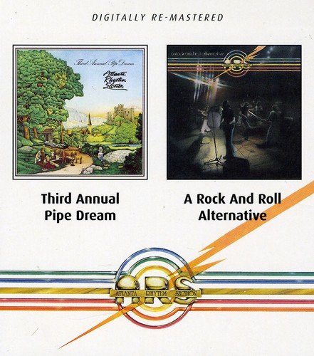 "Two album covers: 'Third Annual Pipe Dream' and 'A Rock And Roll Alternative'."