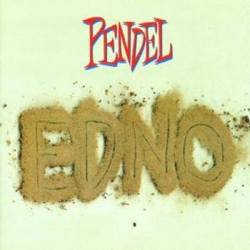 Album cover with "Pendel" in red text and "Edno" written in sand on a beige background.