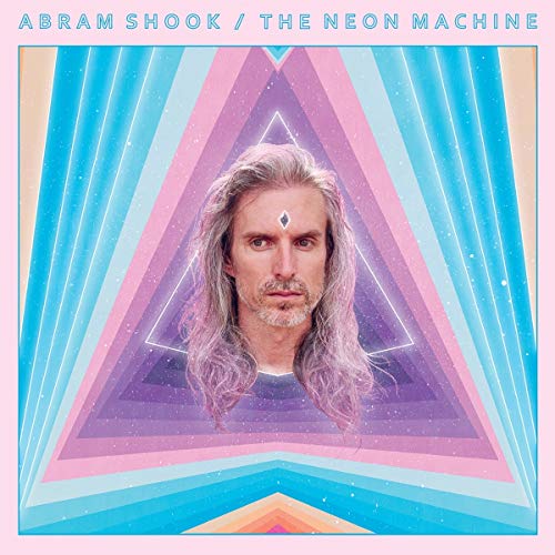 Album cover featuring Abram Shook’s portrait within layered, colorful triangles.
