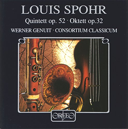 CD cover for Spohr’s Quintet and Octet featuring brass instruments.