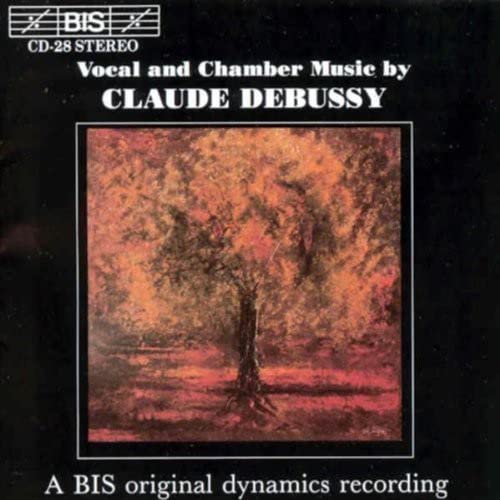 CD cover for Debussy’s Vocal and Chamber Music with a landscape painting.