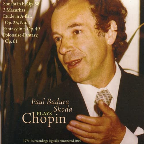 CD cover featuring pianist Paul Badura Skoda, smiling and in a suit.