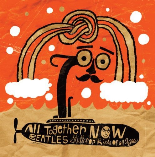 CD cover with orange background, illustrated monster and Beatles text.