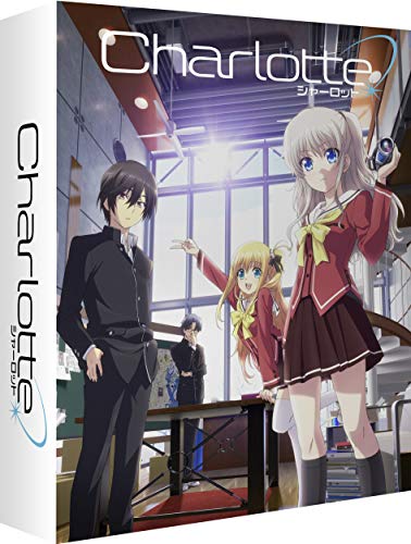 Blu-ray case for anime “Charlotte” featuring three illustrated characters.