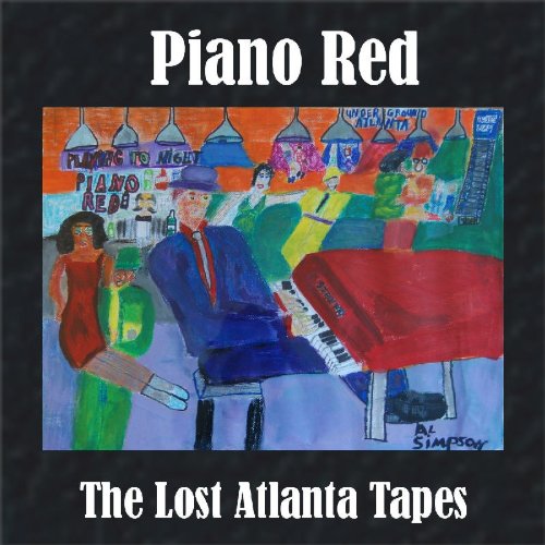 "Piano Red" CD cover featuring a colorful illustration of a man playing piano.