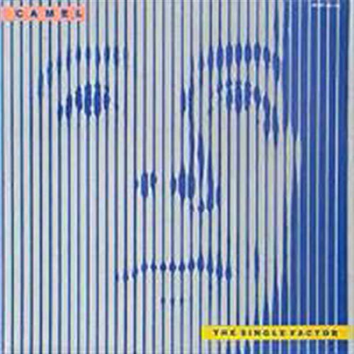 Camel's "Single Factor" CD cover: blue and white striped portrait.