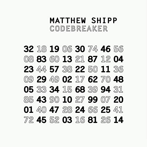 Album cover for Matthew Shipp’s “Codebreaker” featuring black numbers on white.
