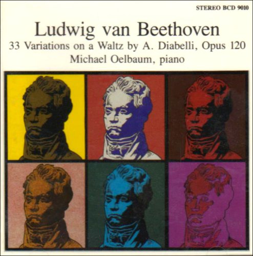CD cover with Beethoven's portrait repeated six times in different colors.
