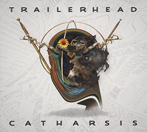 CD cover for Trailerhead’s “Catharsis” featuring a surreal brain-like image.