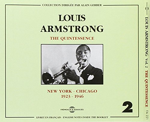 Louis Armstrong CD cover with a black and white portrait playing trumpet.
