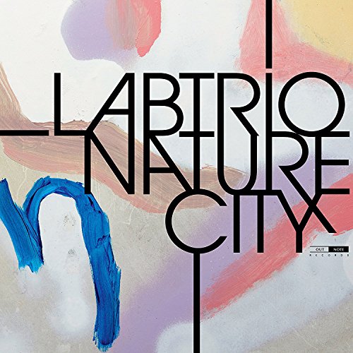 Album cover with abstract colorful background and "Labtrio Nature City" text in black font.
