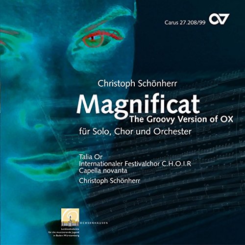 "CD cover with blue background, musical notes, and abstract eye design."