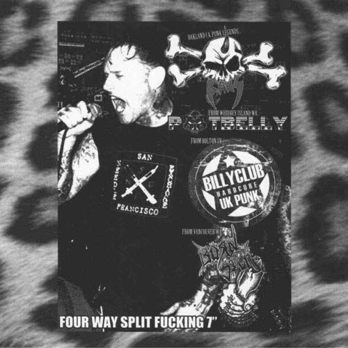 Black and white vinyl record cover with skull imagery and a screaming face.