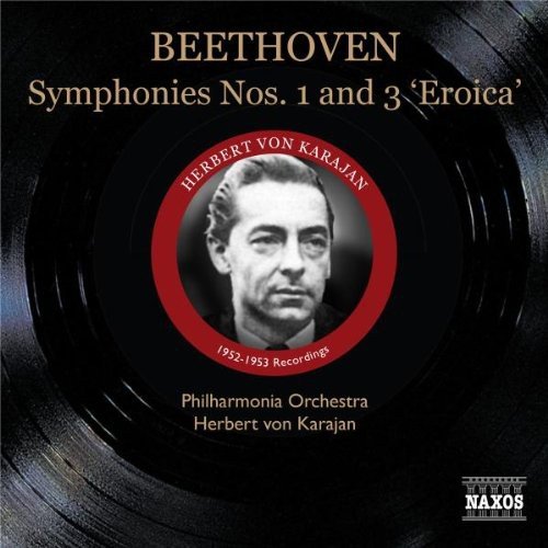CD cover featuring Herbert von Karajan’s portrait within a red circle.