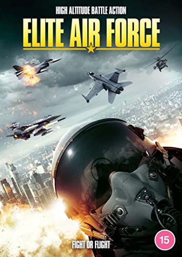 DVD cover for “Elite Air Force” featuring fighter jets and a pilot’s helmet.