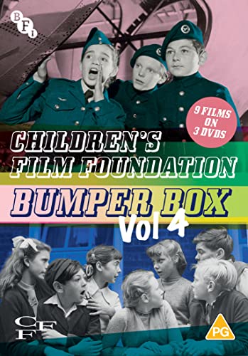 DVD cover for "Children's Film Foundation Bumper Box Vol 4" featuring children.