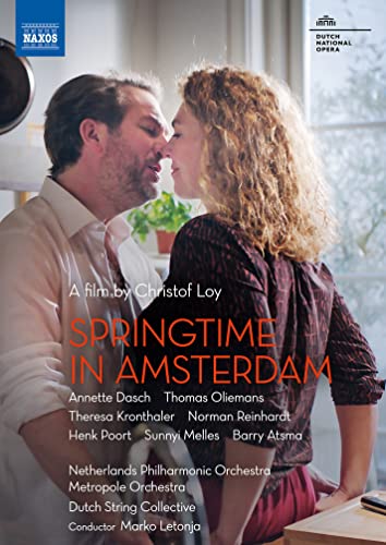DVD cover for "Springtime In Amsterdam" featuring a couple embracing.