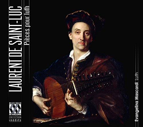 "CD cover featuring a man in 17th-century attire playing a lute."