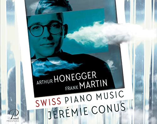 CD cover featuring pianist Jérémie Conus with clouds and text.