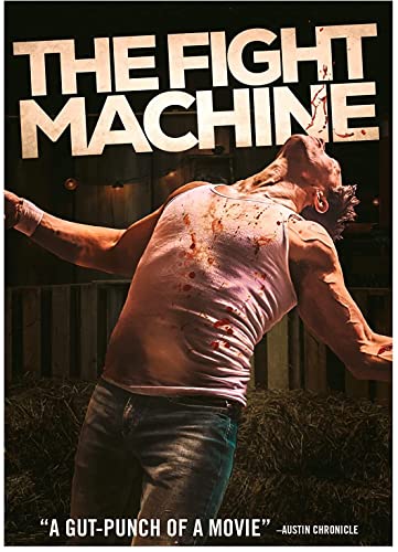DVD cover for “The Fight Machine” showing a bloodied man with his back turned.
