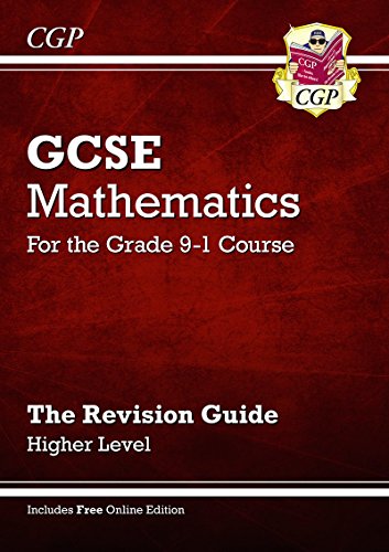 A maroon GCSE Maths revision guide cover with "CGP" logo and white border accents.