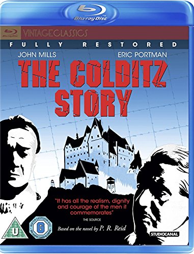 Blu-ray cover for "The Colditz Story" featuring a castle illustration and portraits.