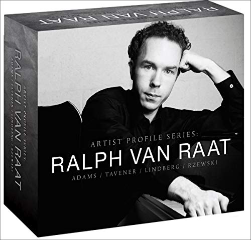 CD box set featuring pianist Ralph Van Raat in a black suit.