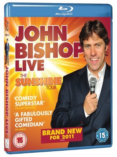 Blu-ray cover for John Bishop’s “Sunshine Tour” live comedy performance.