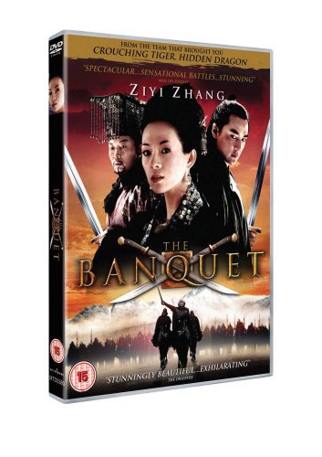 DVD cover for "The Banquet" featuring actors in traditional clothing.
