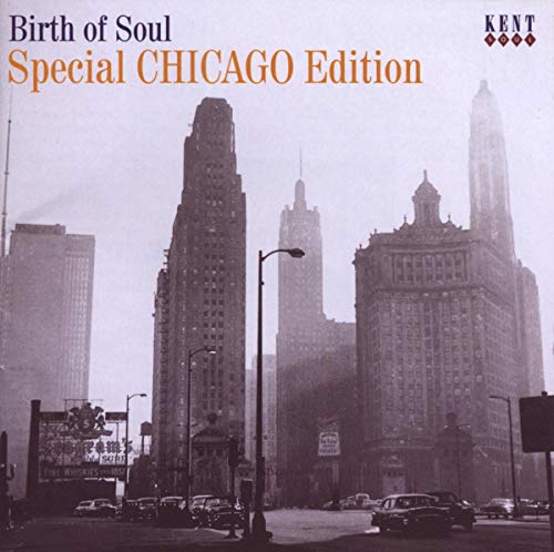 CD cover with a vintage, hazy photograph of Chicago skyscrapers.