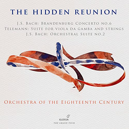 CD cover for "The Hidden Reunion" featuring abstract watercolor ribbons.