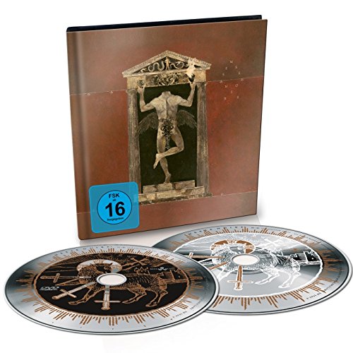 The image depicts a DVD cover for "Messe Noire" featuring a winged male figure in a stone archway.