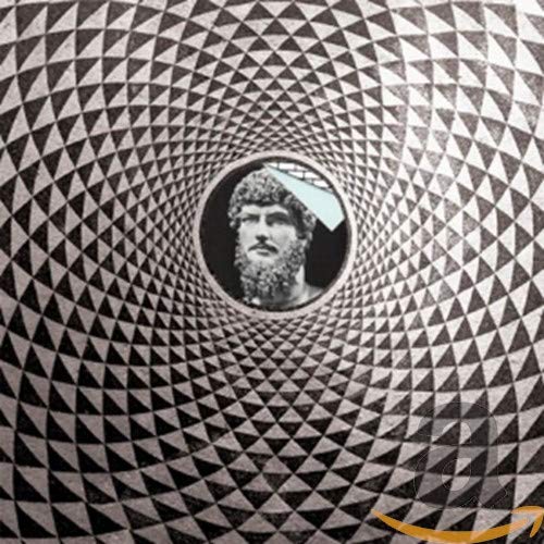 Black and white CD cover with a bust in a swirling, triangular pattern.